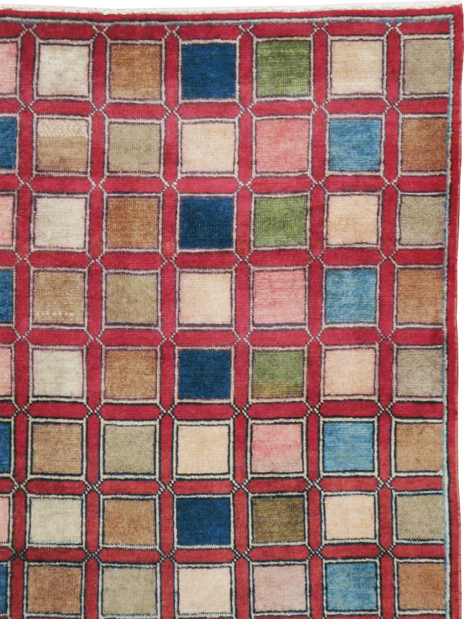 Vintage Kashan Modernist Rug, No.23473 - Galerie Shabab