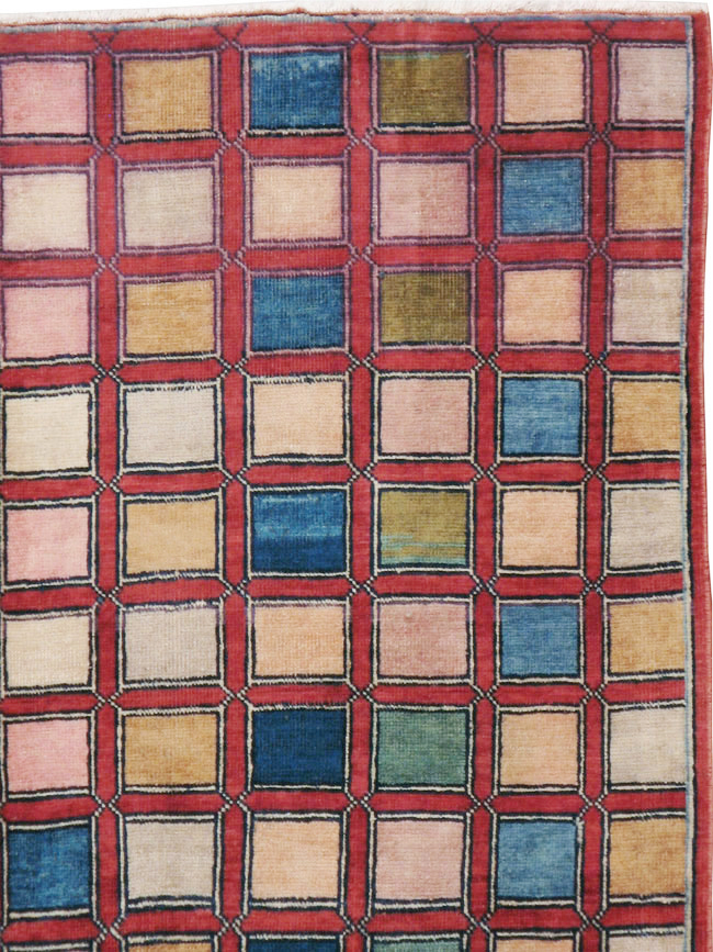 Vintage Kashan Modernist Rug, No.23473 - Galerie Shabab