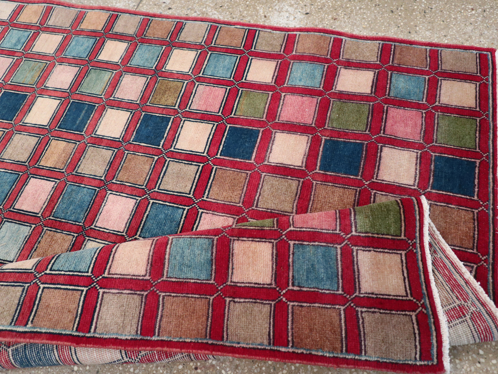 Vintage Kashan Modernist Rug, No.23473 - Galerie Shabab