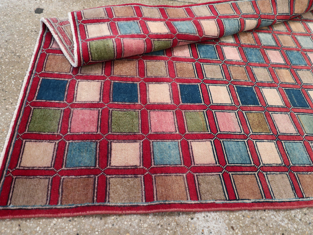 Vintage Kashan Modernist Rug, No.23473 - Galerie Shabab