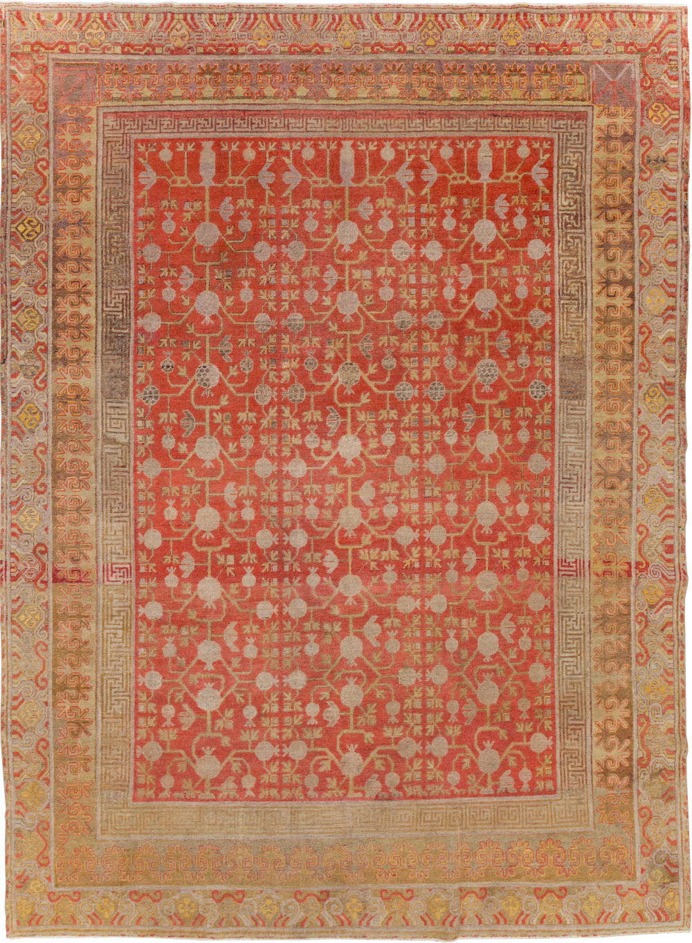Vintage East Turkestan Khotan Room Size Carpet, No.23506 - Galerie Shabab