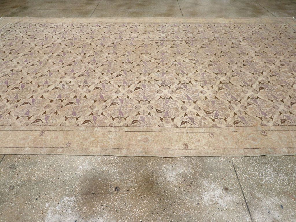 Antique Persian Senneh Tabriz Carpet, No.23515 - Galerie Shabab