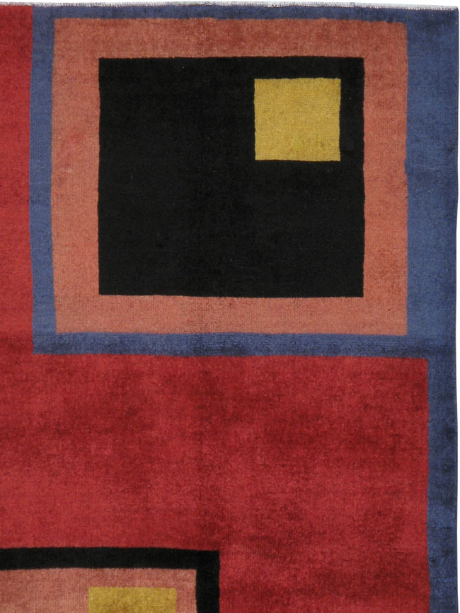 Vintage Kashan Modernist Rug, No.23524 - Galerie Shabab