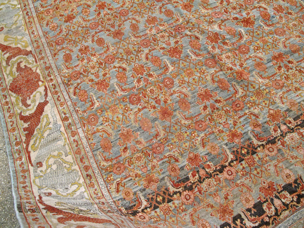 Antique Persian Senneh Rug, No.23531 - Galerie Shabab