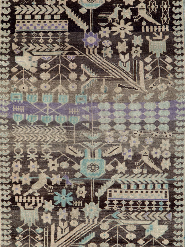 Vintage Persian Malayer Runner, No.23564 - Galerie Shabab