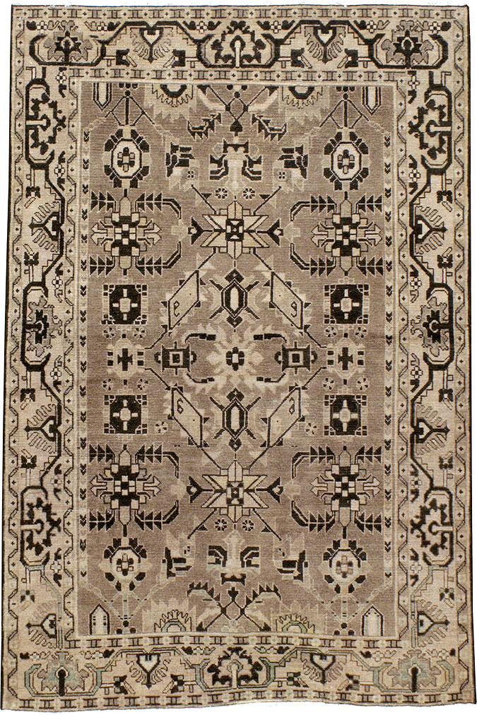 Vintage Persian Malayer Accent Rug, No.23567 - Galerie Shabab