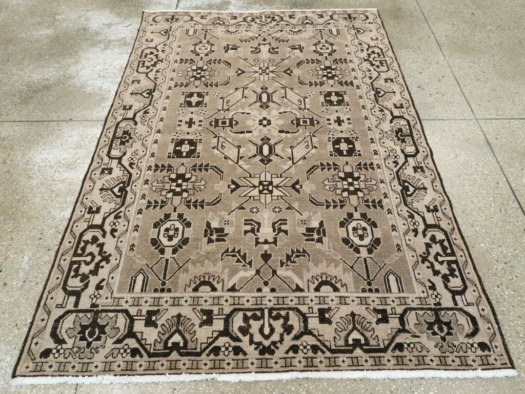 Vintage Persian Malayer Accent Rug, No.23567 - Galerie Shabab