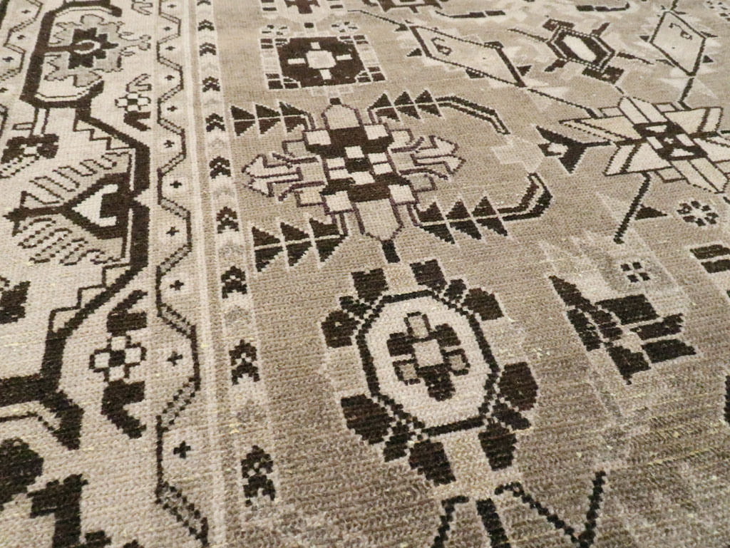 Vintage Persian Malayer Accent Rug, No.23567 - Galerie Shabab