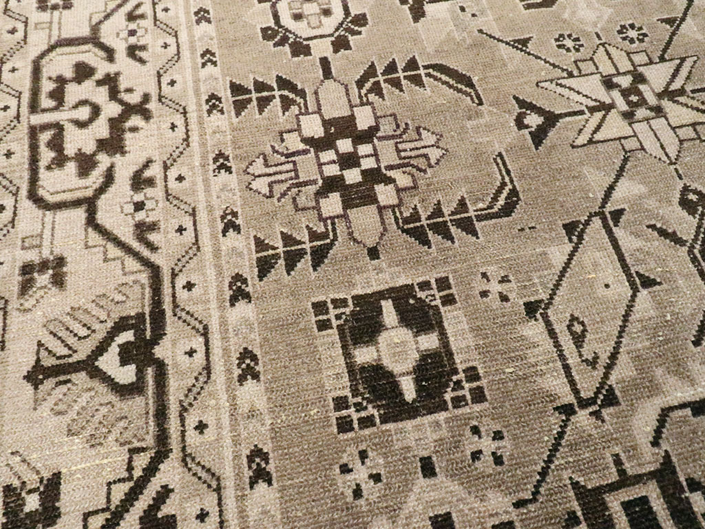 Vintage Persian Malayer Accent Rug, No.23567 - Galerie Shabab