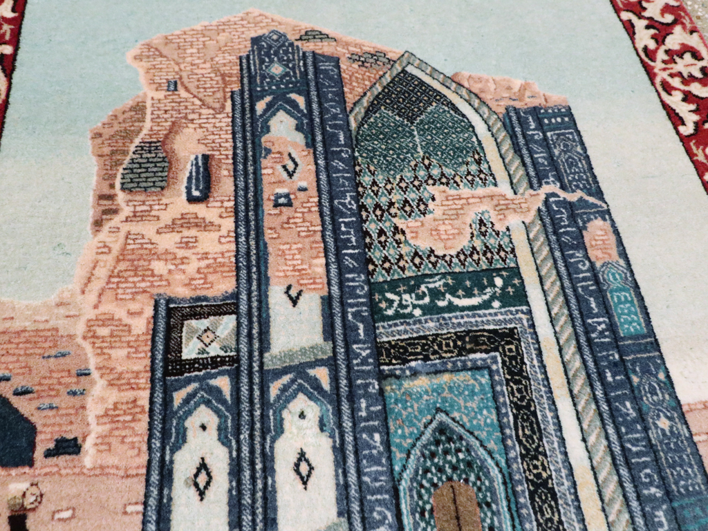 Vintage Persian Tabriz  Pictorial Rug, No.23586 - Galerie Shabab