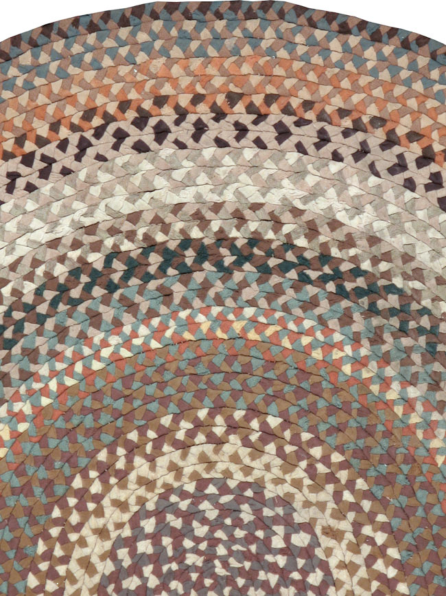 Vintage American Braid Rug, No.23589 - Galerie Shabab