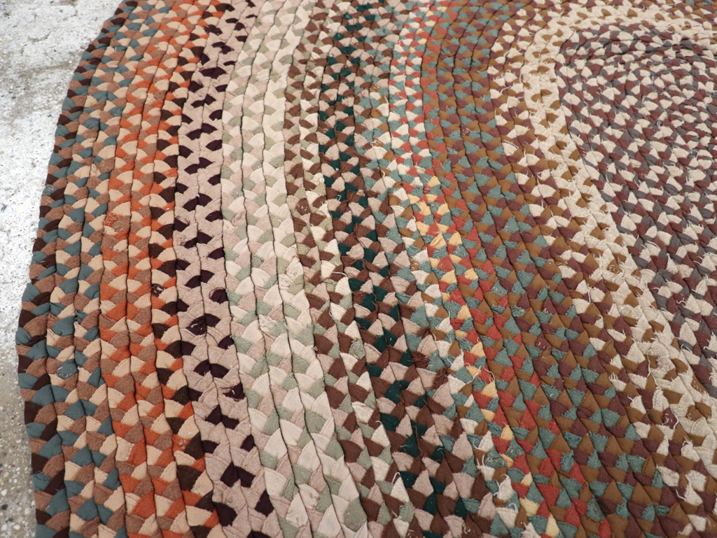 Vintage American Braid Rug, No.23589 - Galerie Shabab