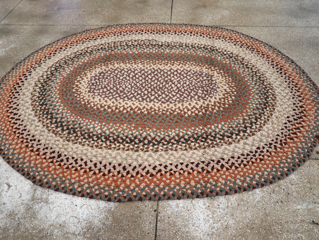 Vintage American Braid Rug, No.23589 - Galerie Shabab
