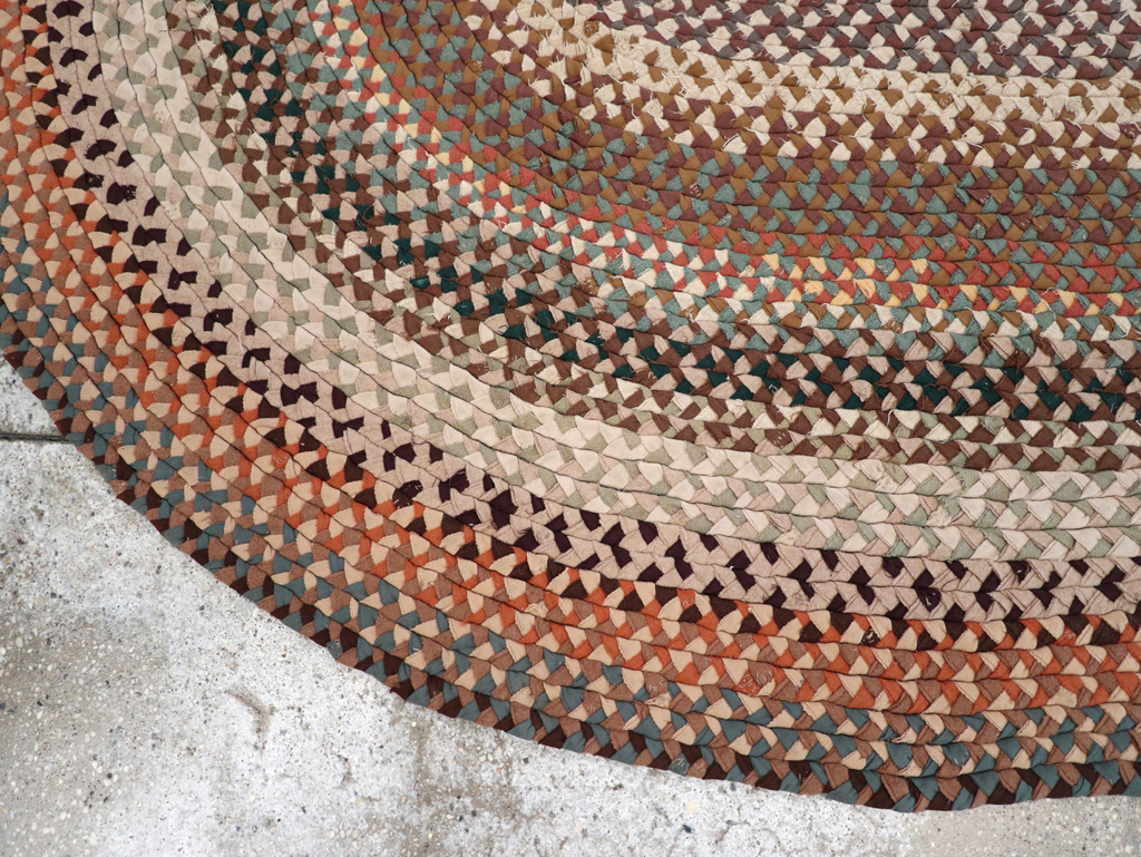 Vintage American Braid Rug, No.23589 - Galerie Shabab