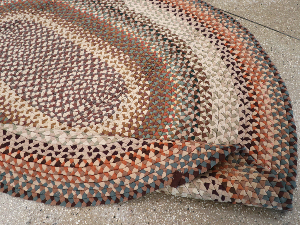 Vintage American Braid Rug, No.23589 - Galerie Shabab