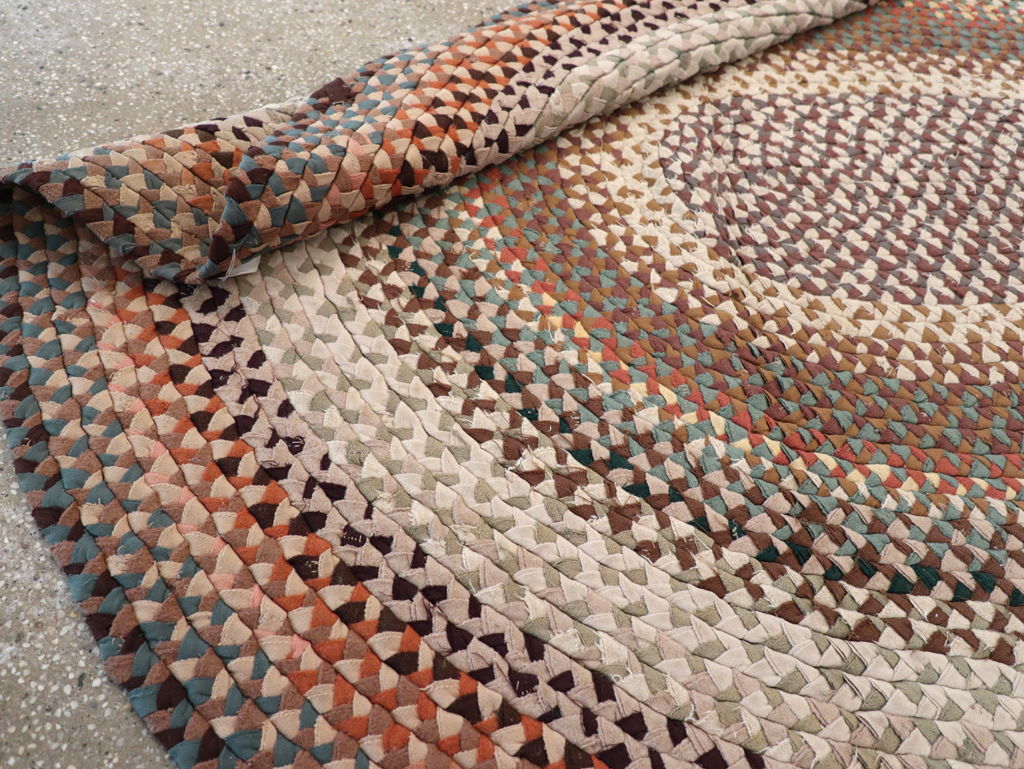 Vintage American Braid Rug, No.23589 - Galerie Shabab