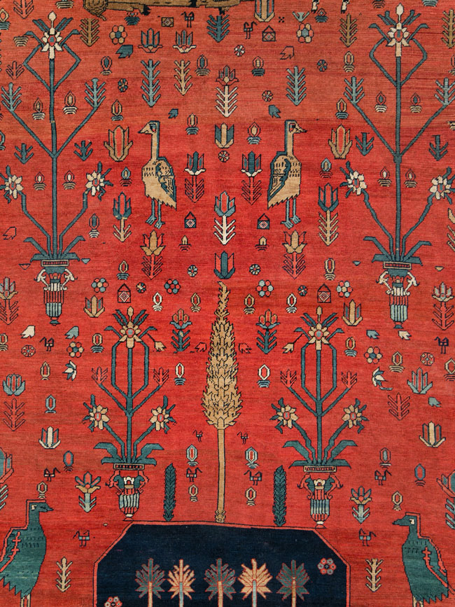 Antique Persian Pictorial Bakshaish Carpet, No.23596 - Galerie Shabab