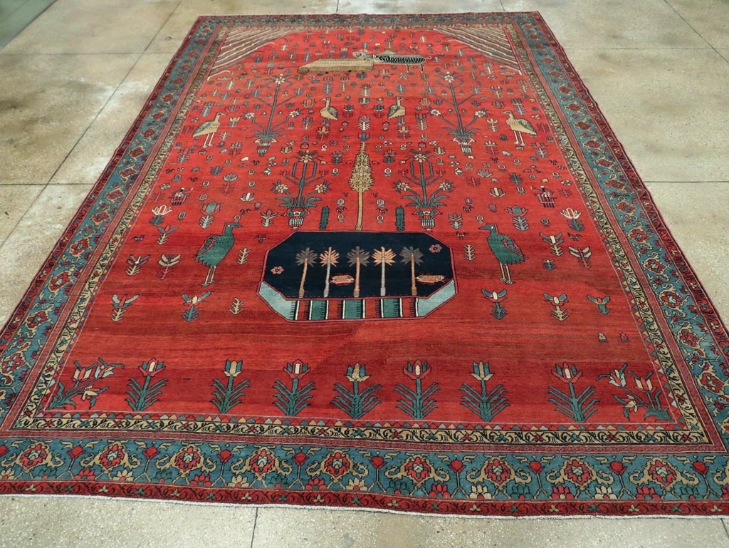 Antique Persian Pictorial Bakshaish Carpet, No.23596 - Galerie Shabab