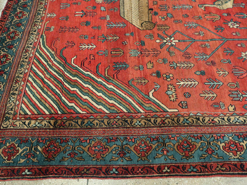Antique Persian Pictorial Bakshaish Carpet, No.23596 - Galerie Shabab