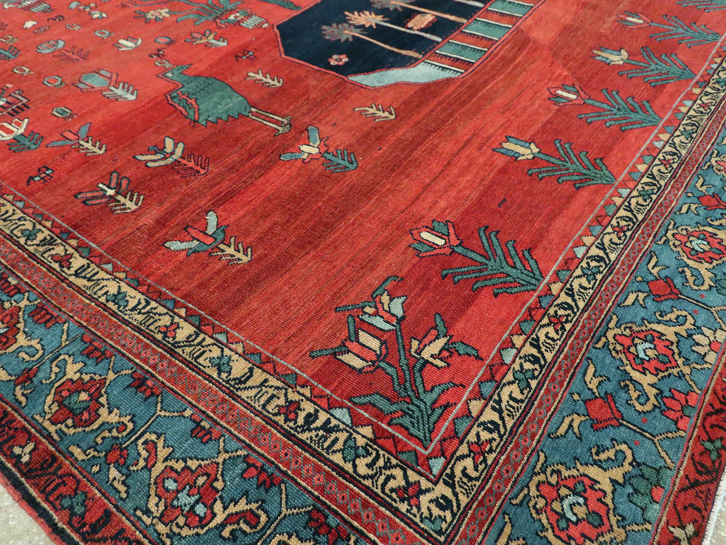 Antique Persian Pictorial Bakshaish Carpet, No.23596 - Galerie Shabab