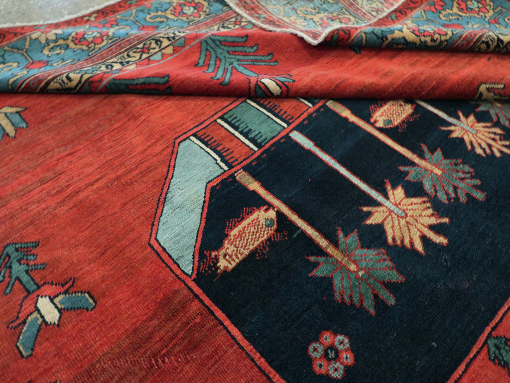 Antique Persian Pictorial Bakshaish Carpet, No.23596 - Galerie Shabab