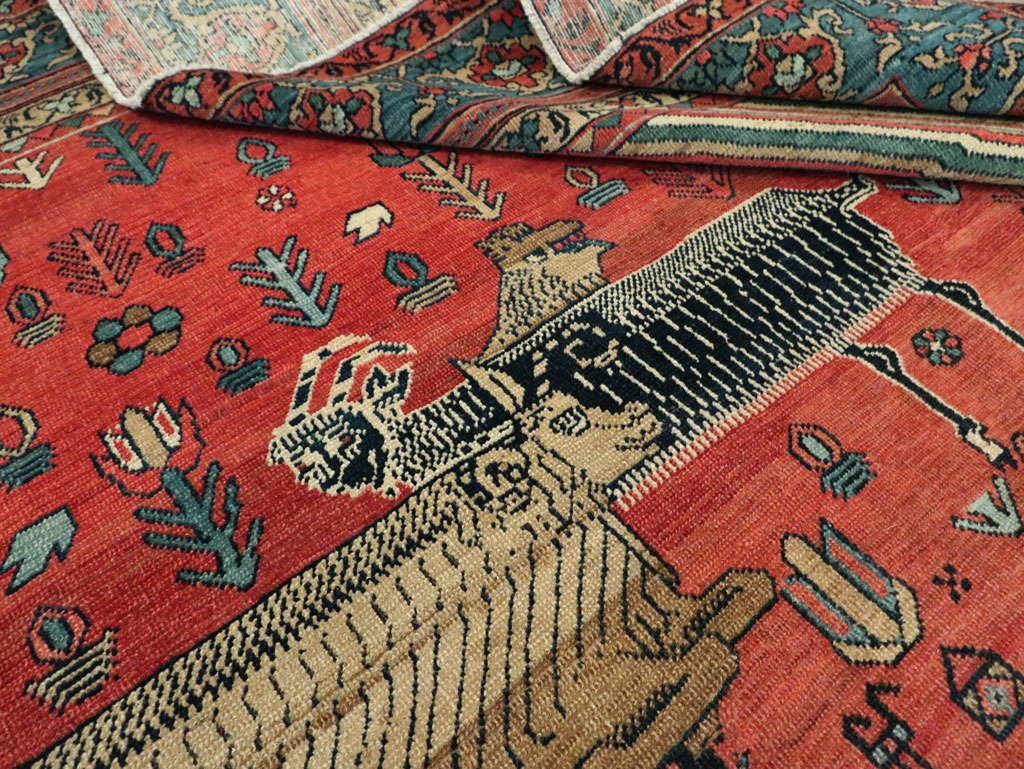 Antique Persian Pictorial Bakshaish Carpet, No.23596 - Galerie Shabab