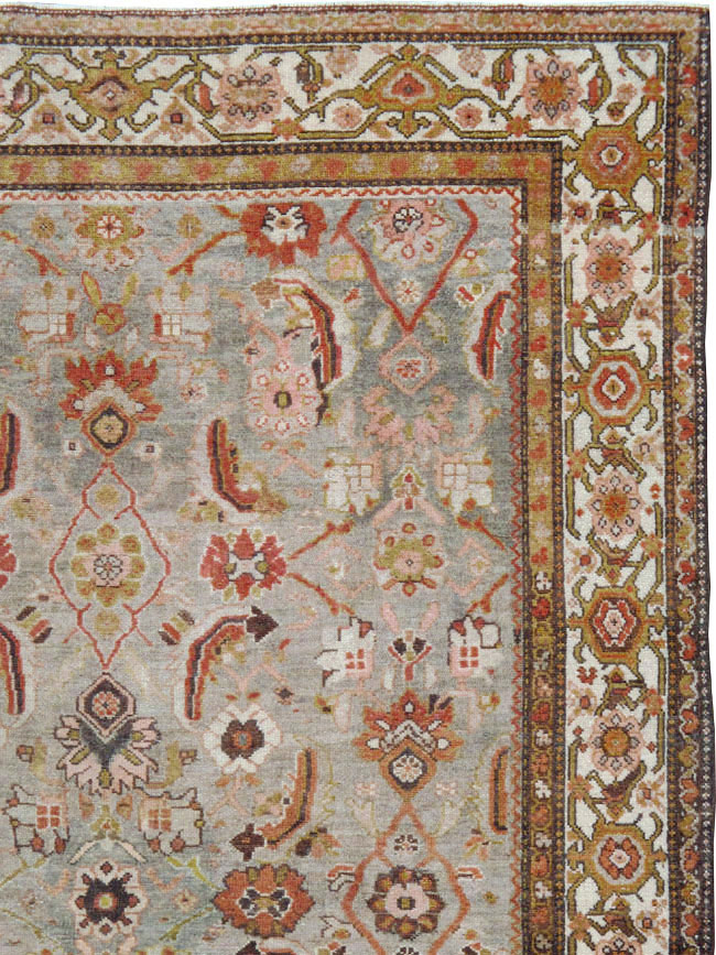 Vintage Persian Malayer Wide Gallery Runner, No.23606 - Galerie Shabab