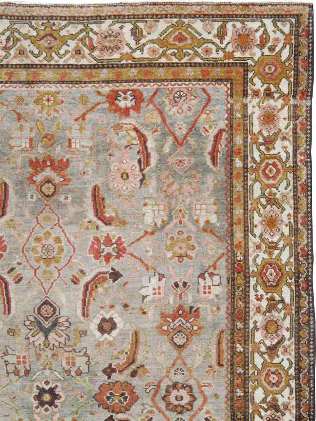 Vintage Persian Malayer Wide Gallery Runner, No.23606 - Galerie Shabab