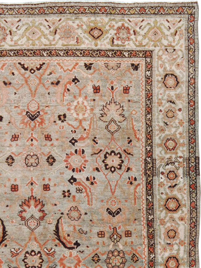 Vintage Persian Malayer Wide Gallery Runner, No.23606 - Galerie Shabab
