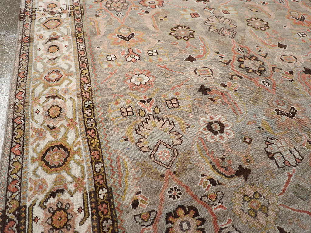 Vintage Persian Malayer Wide Gallery Runner, No.23606 - Galerie Shabab