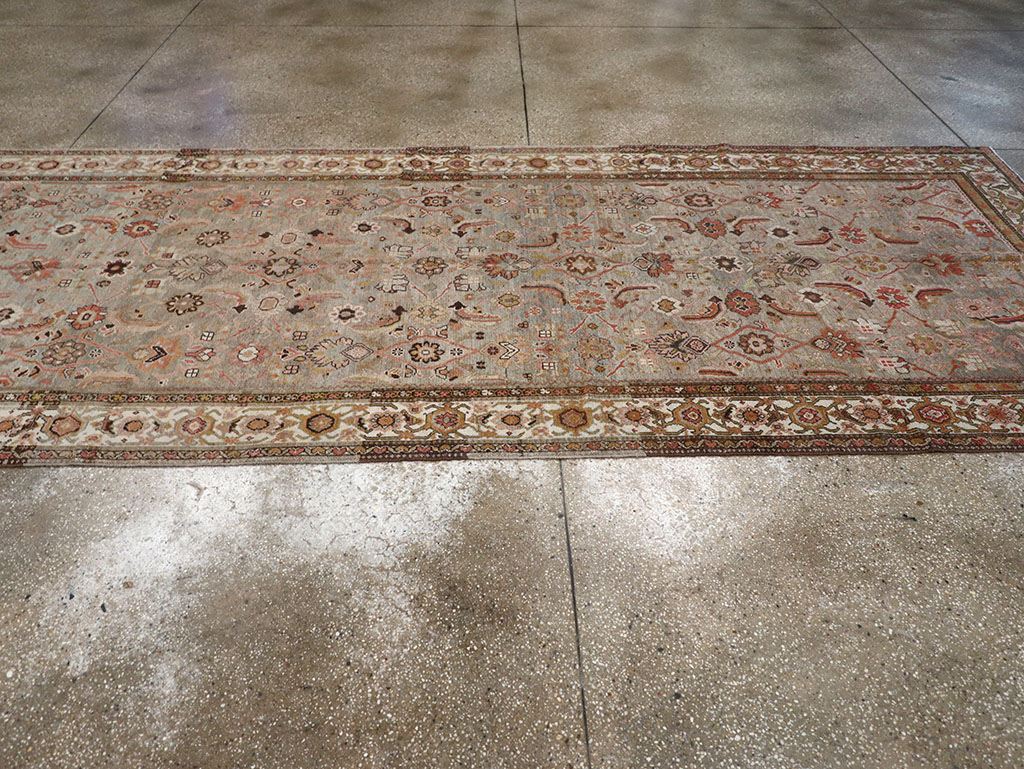 Vintage Persian Malayer Wide Gallery Runner, No.23606 - Galerie Shabab