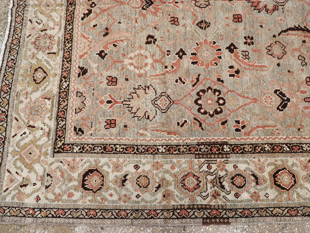 Vintage Persian Malayer Wide Gallery Runner, No.23606 - Galerie Shabab