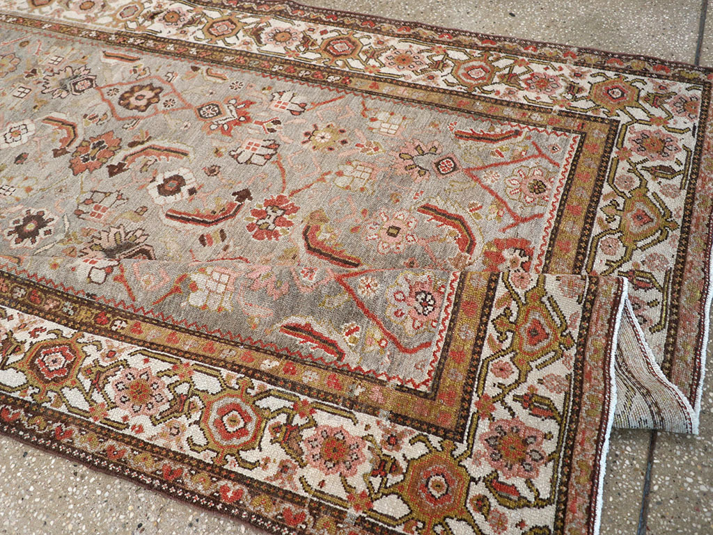 Vintage Persian Malayer Wide Gallery Runner, No.23606 - Galerie Shabab