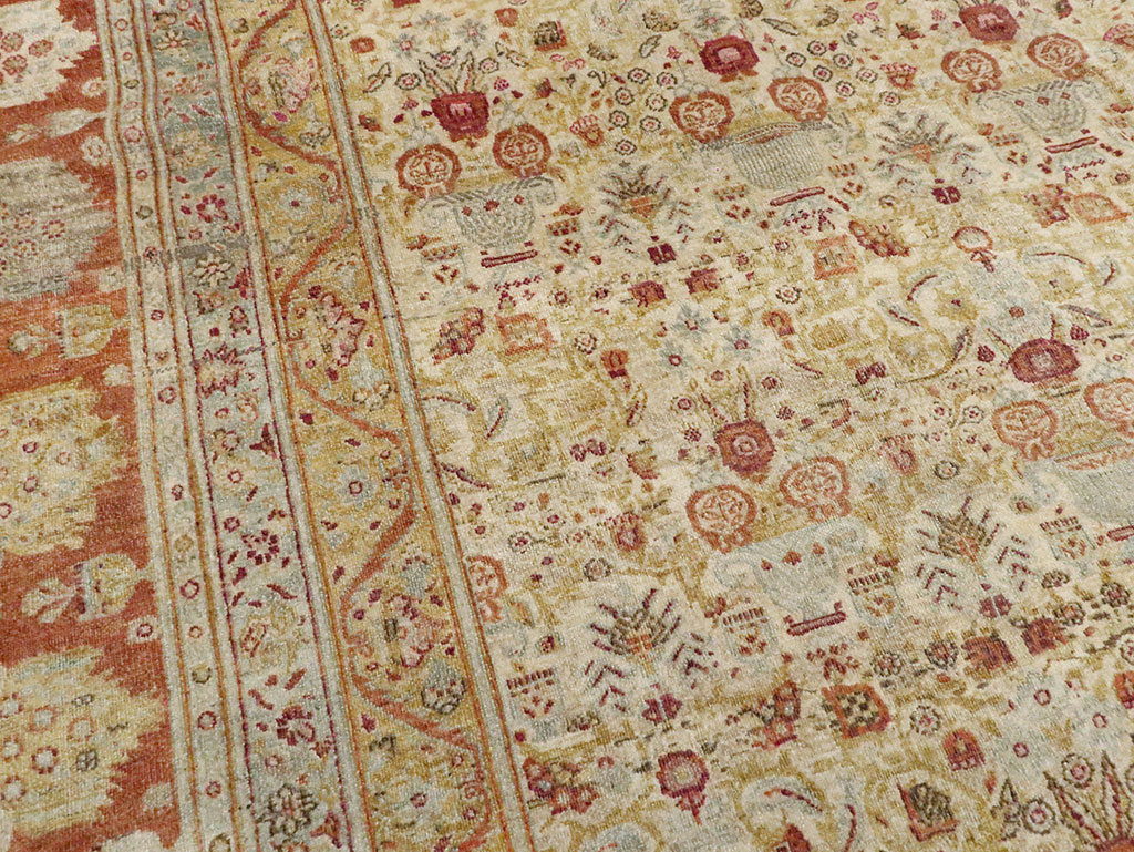 Antique Persian Tabriz Carpet, No.23608 - Galerie Shabab