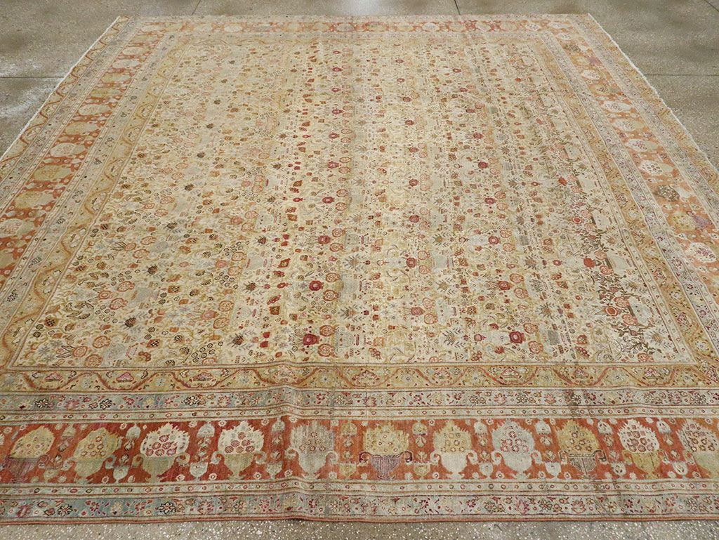 Antique Persian Tabriz Carpet, No.23608 - Galerie Shabab