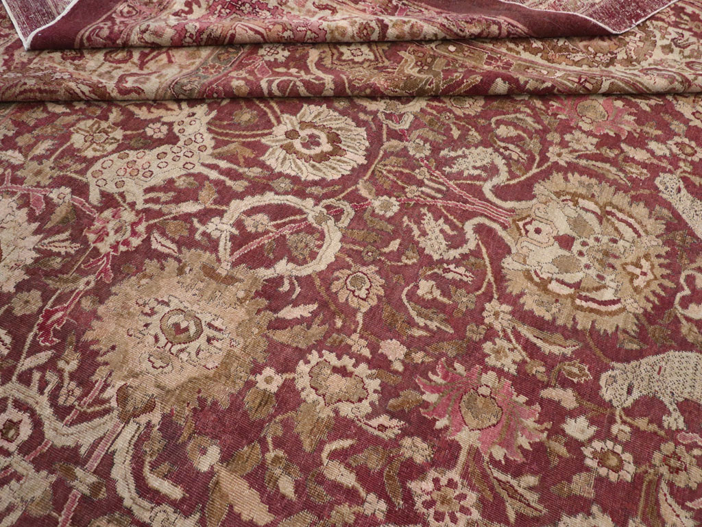 Antique Indian Agra Pictorial Oversize Carpet, No.23611 - Galerie Shabab