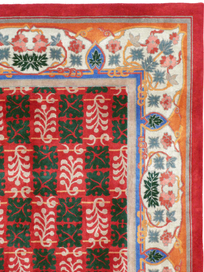 Vintage Chinese Art Deco Carpet, No.23612 - Galerie Shabab
