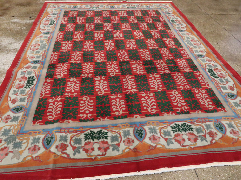 Vintage Chinese Art Deco Carpet, No.23612 - Galerie Shabab