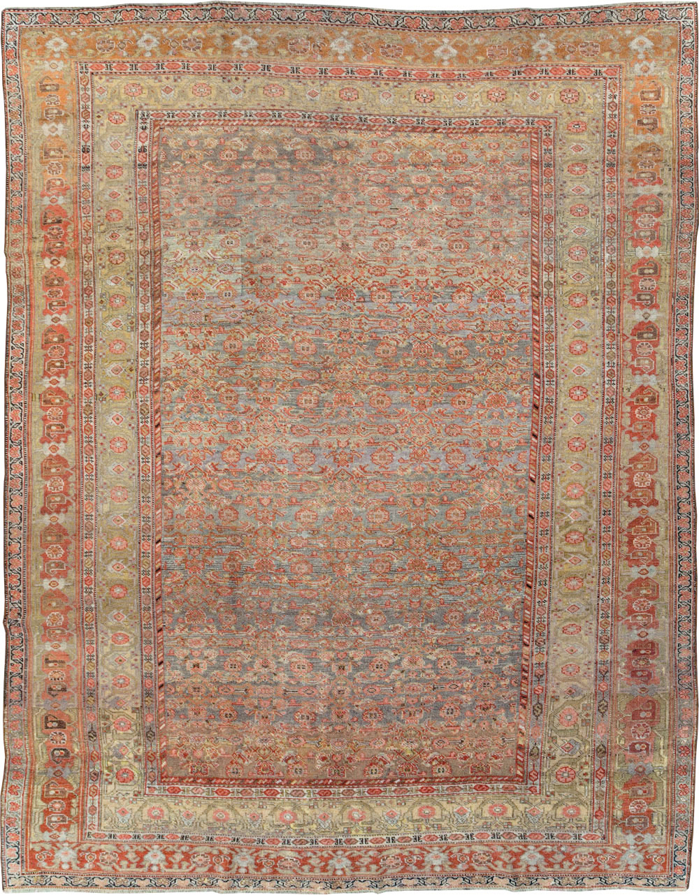 Antique Persian Bidjar Room Size Carpet, No.23633 - Galerie Shabab