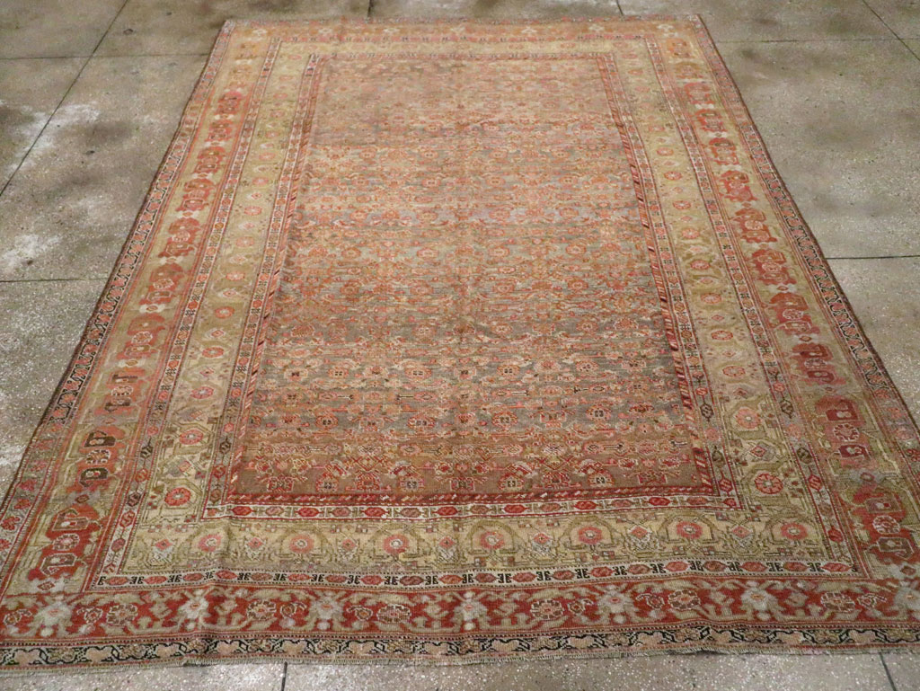 Antique Persian Bidjar Room Size Carpet, No.23633 - Galerie Shabab