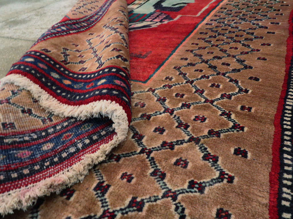 Vintage Persian Hamadan Pictorial Rug, No.23635 - Galerie Shabab