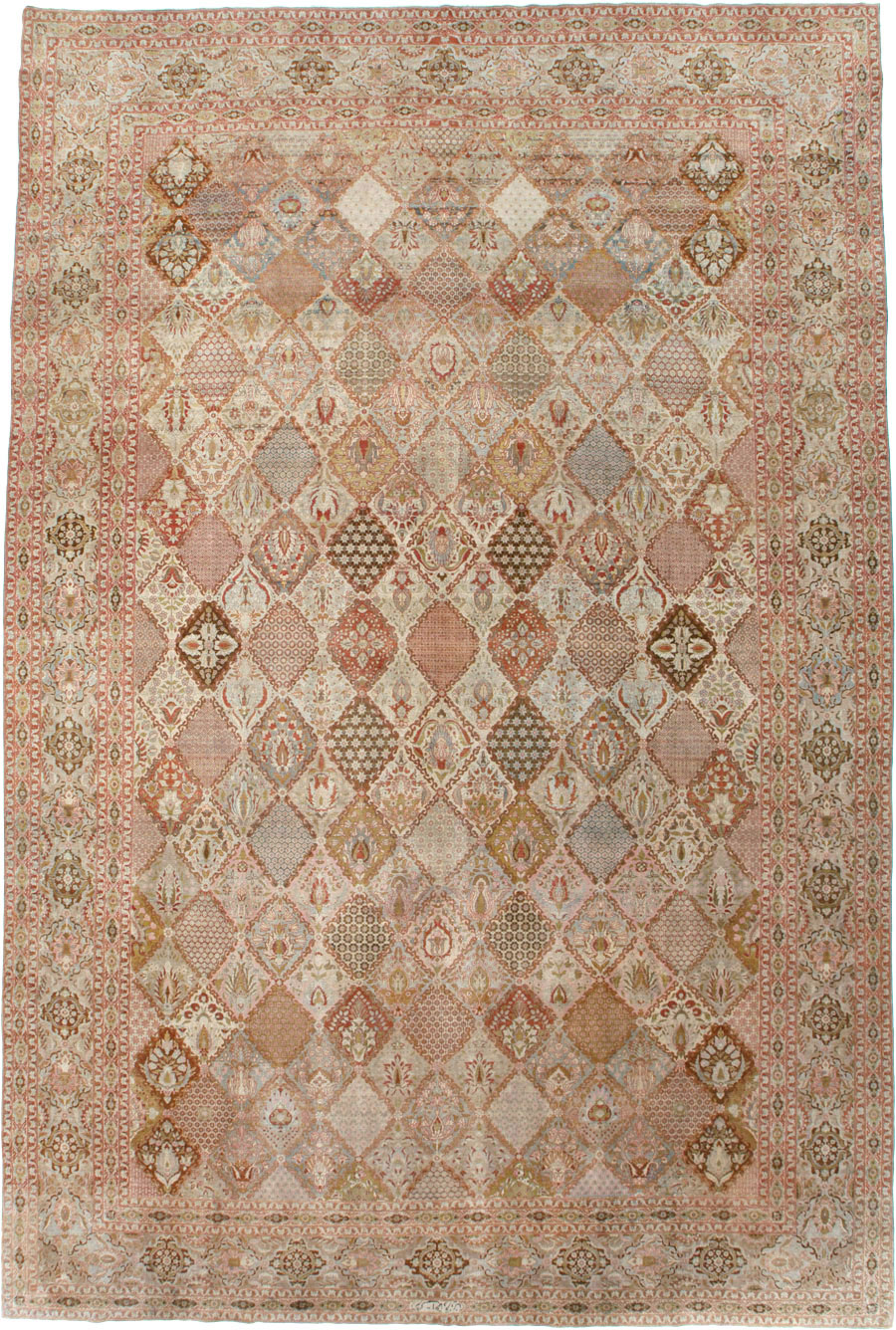 Vintage Persian Qazvin Carpet, No.23657 - Galerie Shabab