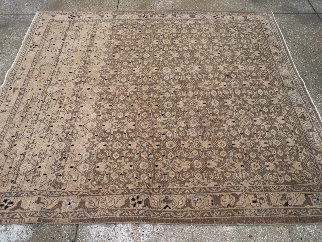 Vintage Persian Malayer Square Rug, No.23674 - Galerie Shabab