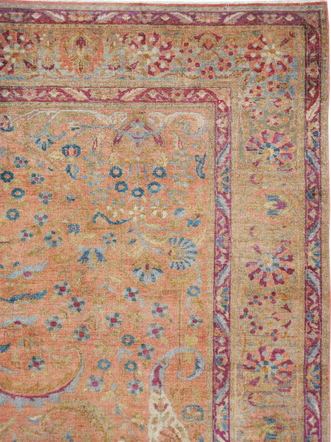 Antique Persian Sarouk Carpet, No.23687 - Galerie Shabab