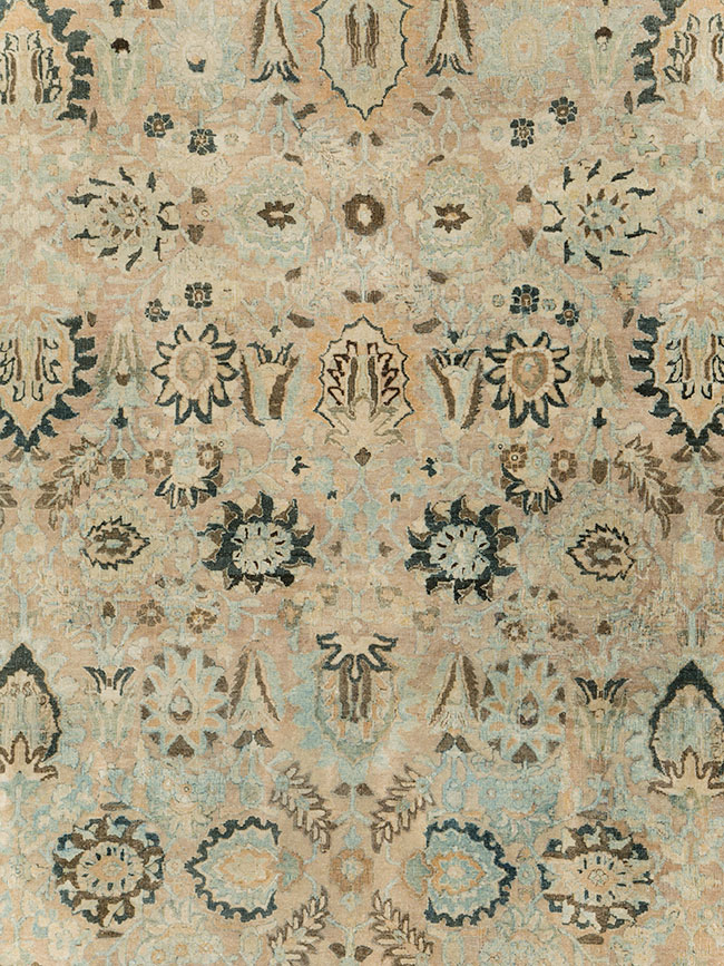 Antique Persian Mashad Room Size Carpet, No.23694 - Galerie Shabab