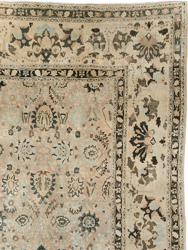 Antique Persian Mashad Room Size Carpet, No.23694 - Galerie Shabab