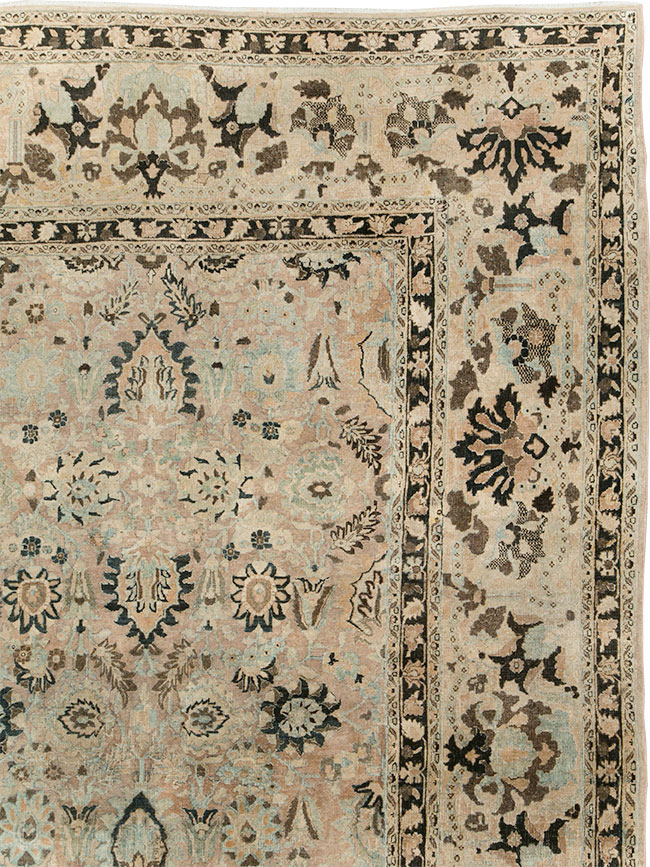 Antique Persian Mashad Room Size Carpet, No.23694 - Galerie Shabab