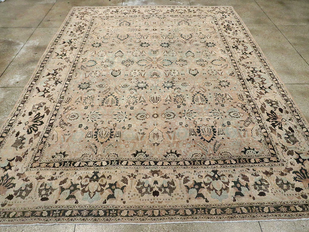 Antique Persian Mashad Room Size Carpet, No.23694 - Galerie Shabab