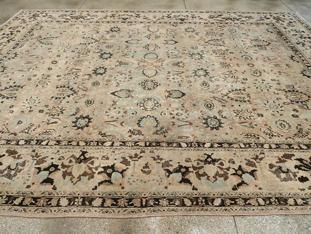 Antique Persian Mashad Room Size Carpet, No.23694 - Galerie Shabab