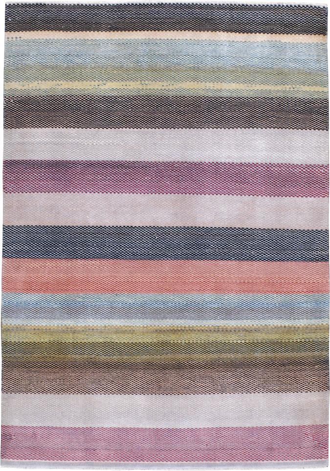 Vintage Persian Malayer Modernist Rug, No.23699 - Galerie Shabab